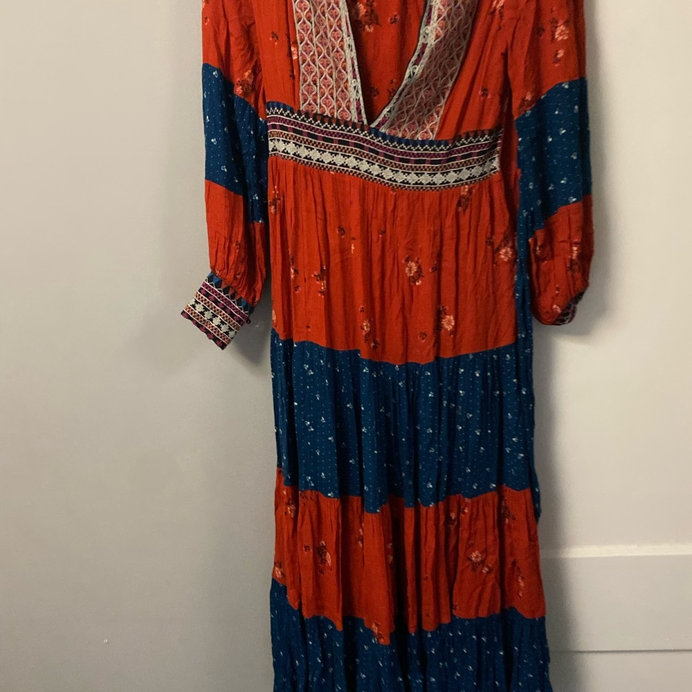 Free People Vibrant Long Sleeve Dress